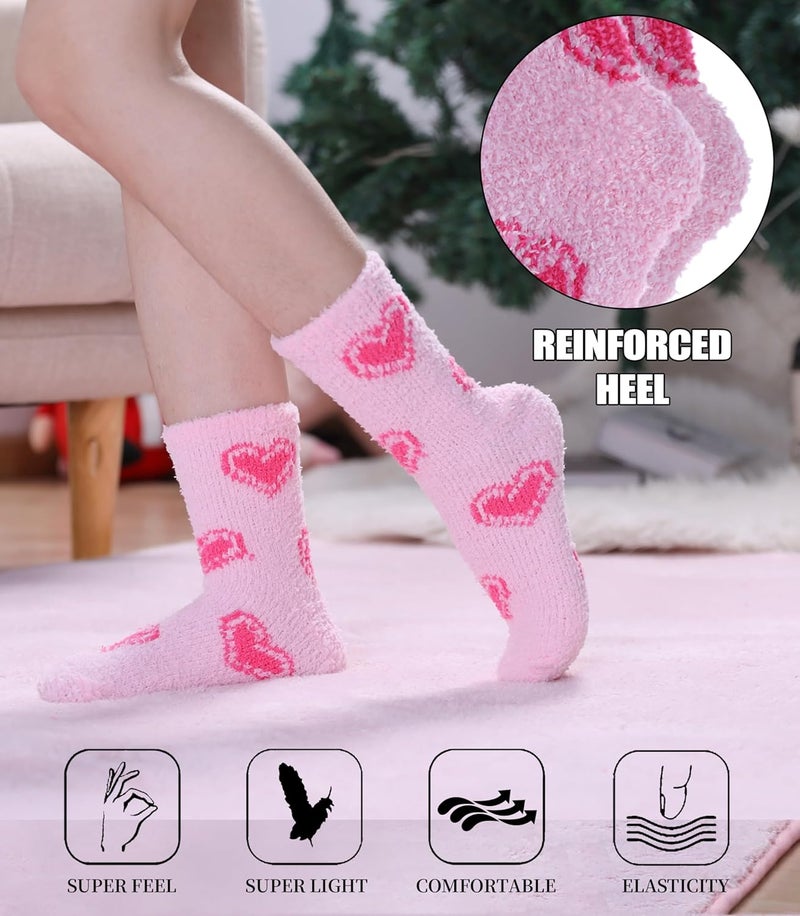 SDBING Fuzzy Socks for Women Soft Fluffy Home Sleeping Socks Cozy Warm Slipper Socks 6 or 5 Pairs - Image 4